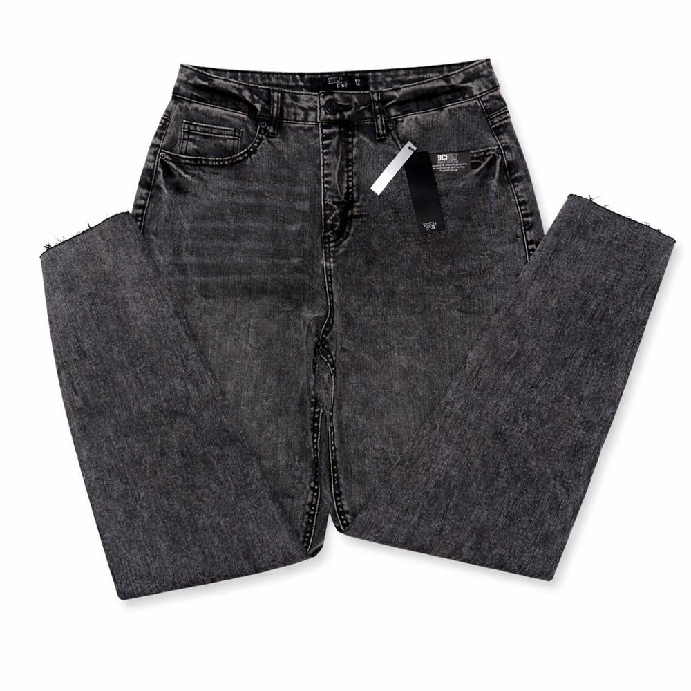 Women's Black washed mom Jean